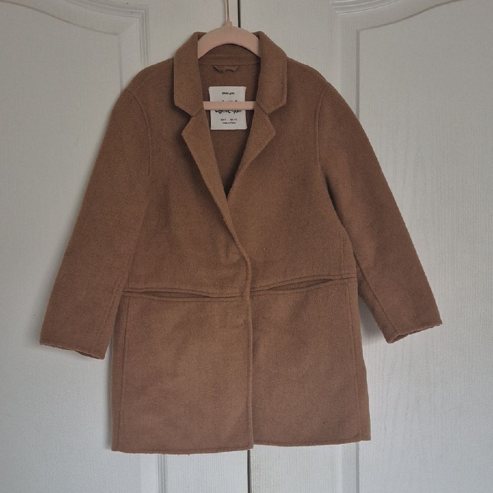 Zara Tan Wool Blazer Coat
